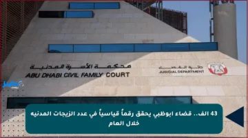 43 ألف.. قضاء أبوظبي يحقق رقماً قياسياً في عدد الزيجات المدنية خلال العام